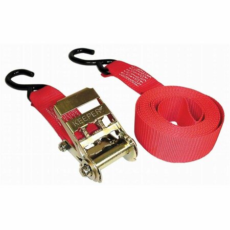 HOUSE Hampton Products 05517 Keeper Red Ratchet Tie Downs - Red - 2in. x 14, 2PK HO3546973